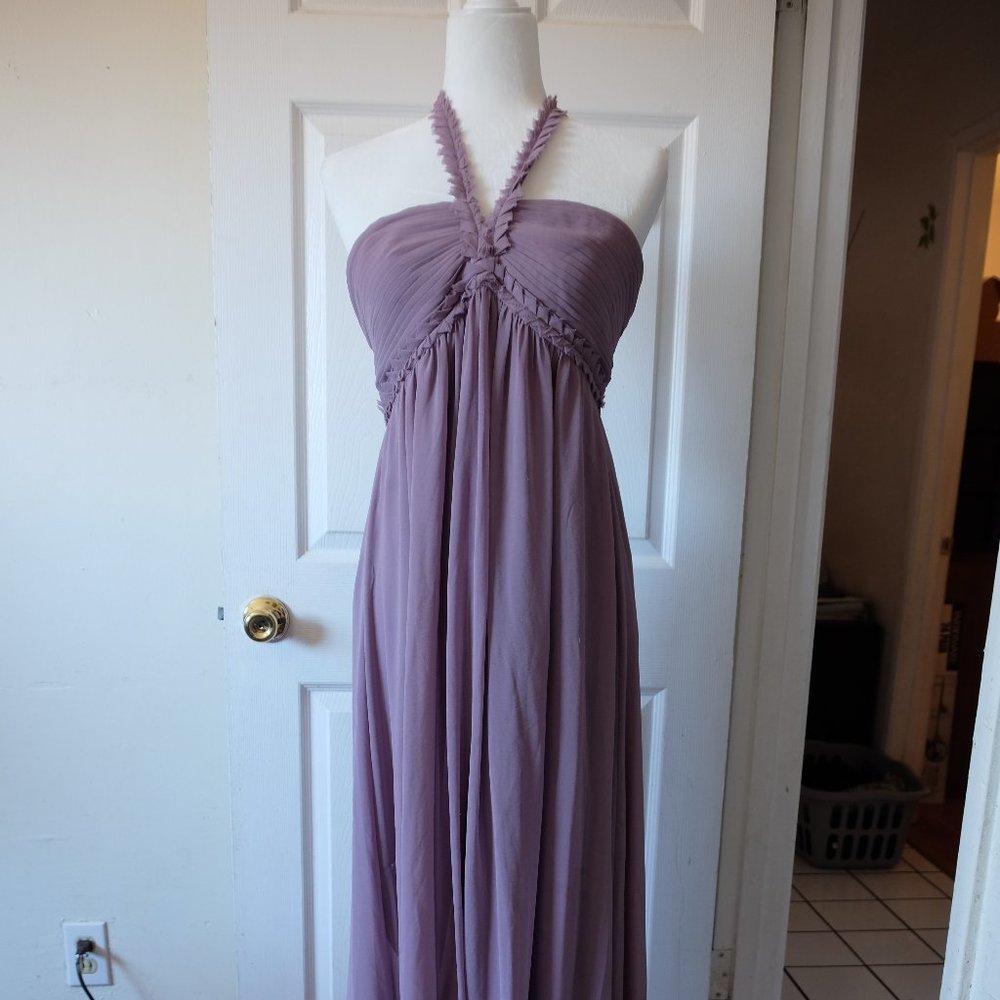 BCBG MaxAzria Chiffon Maxi Plum Color